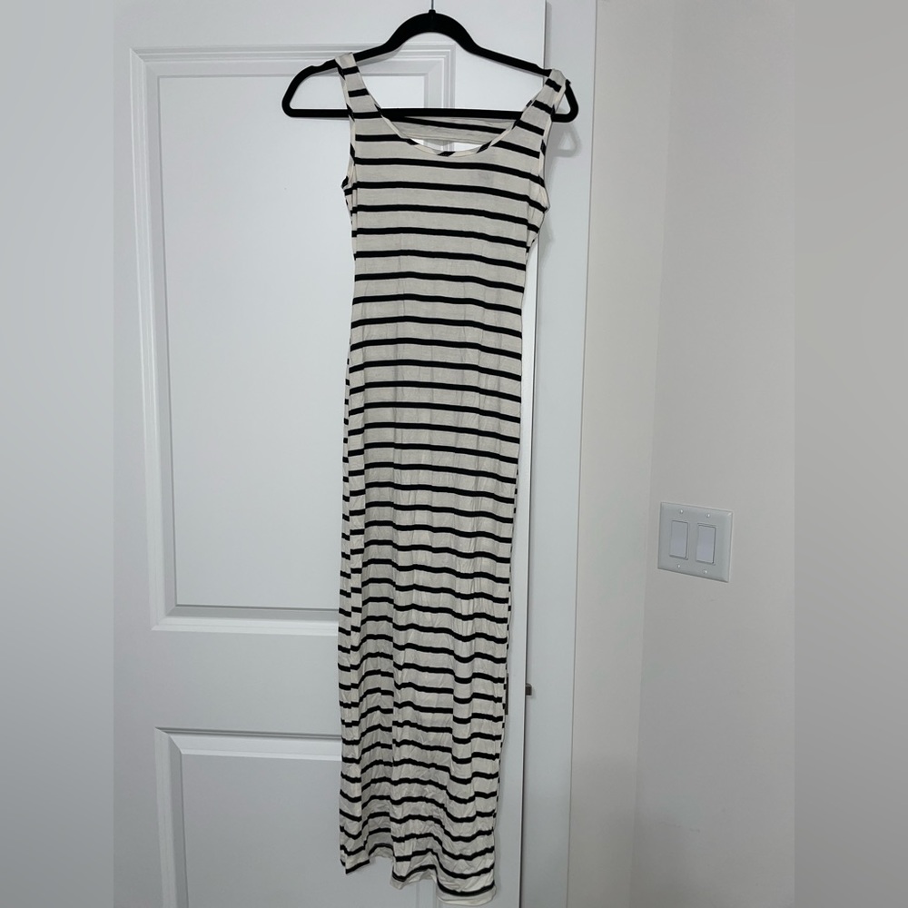 White striped long dress